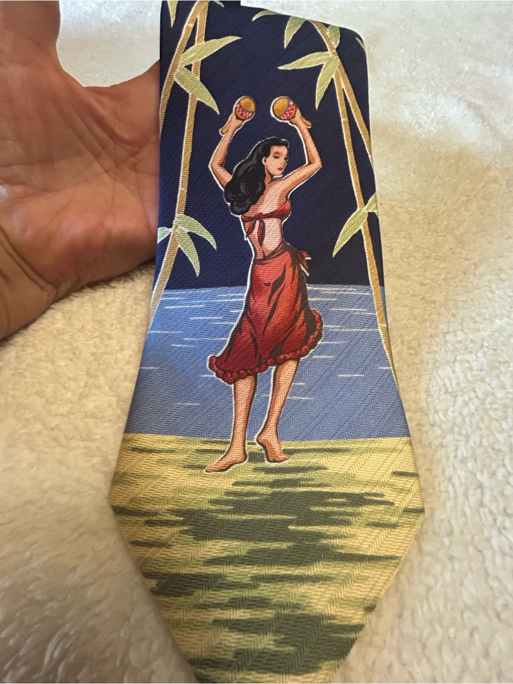 🎁3 for $30 - Vintage Hawaiian Hula Girl Silk Tie
